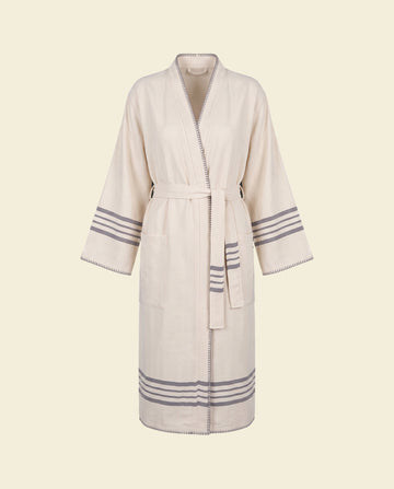 hamam badjas Krem Sultan kimono natural dark grey - op kleur