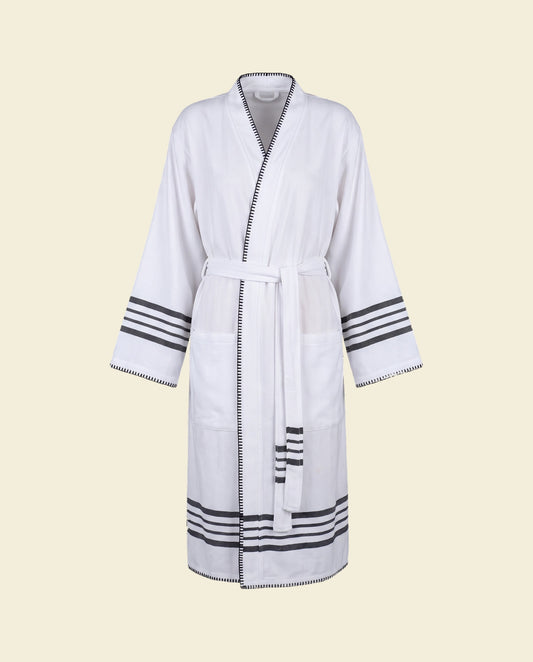 hamam badjas Krem Sultan kimono white black - op kleur