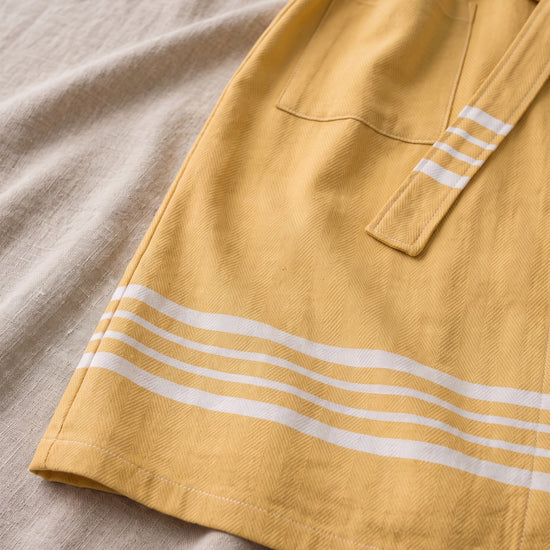 hamam badjas Krem Sultan mustard yellow - detail