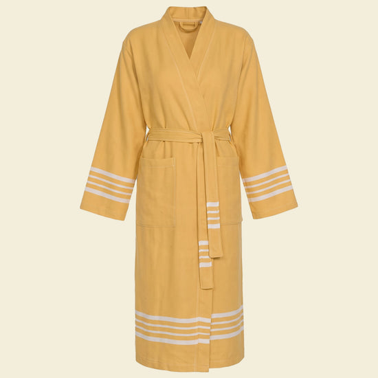 hamam badjas Krem Sultan mustard yellow - op kleur