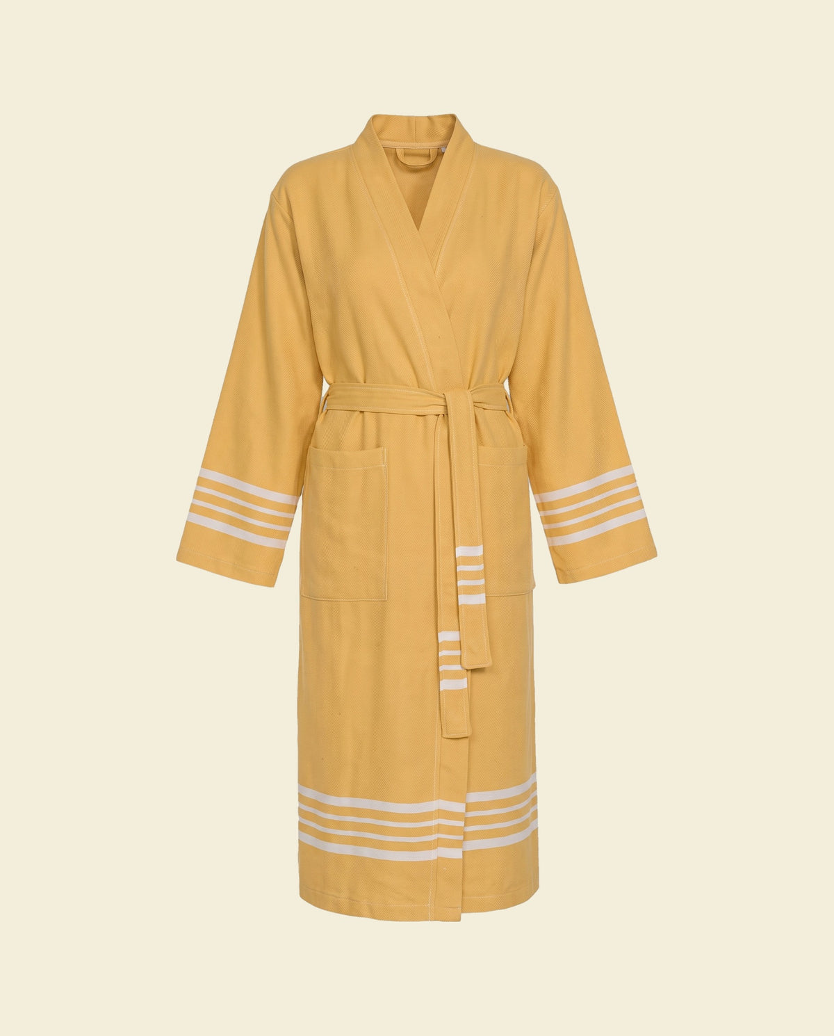 hamam badjas Krem Sultan mustard yellow - op kleur