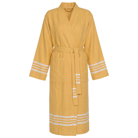 hamam badjas Krem Sultan mustard yellow - vrijstaand