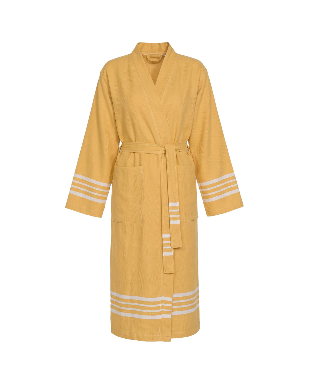 hamam badjas Krem Sultan mustard yellow - vrijstaand