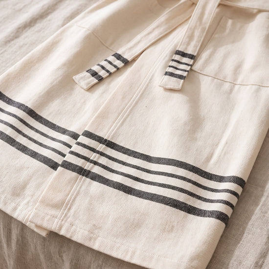 hamam badjas Krem Sultan natural black - detail