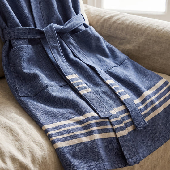 hamam badjas Krem Sultan navy - detail