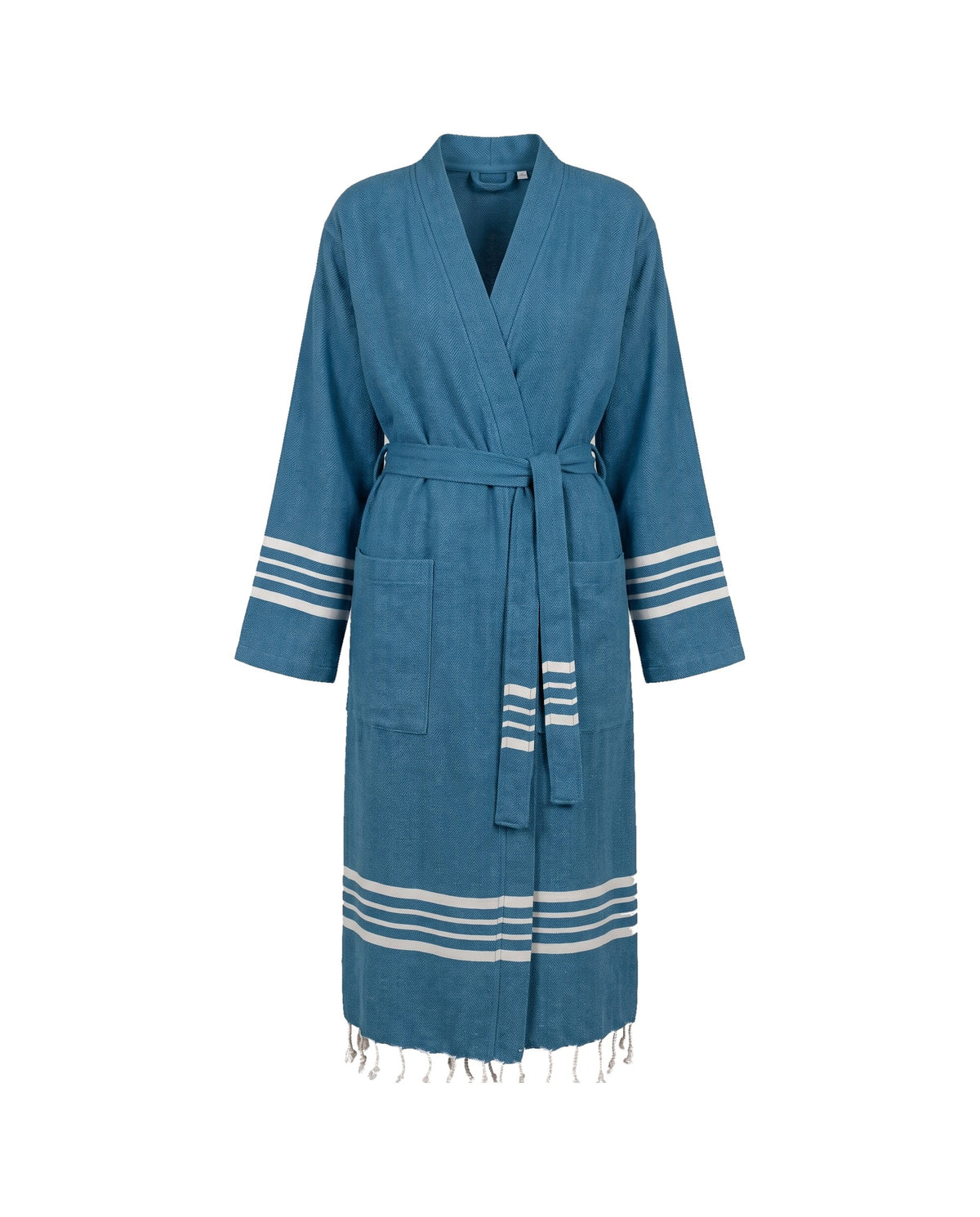 hamam badjas Krem Sultan petrol blue - vrijstaand