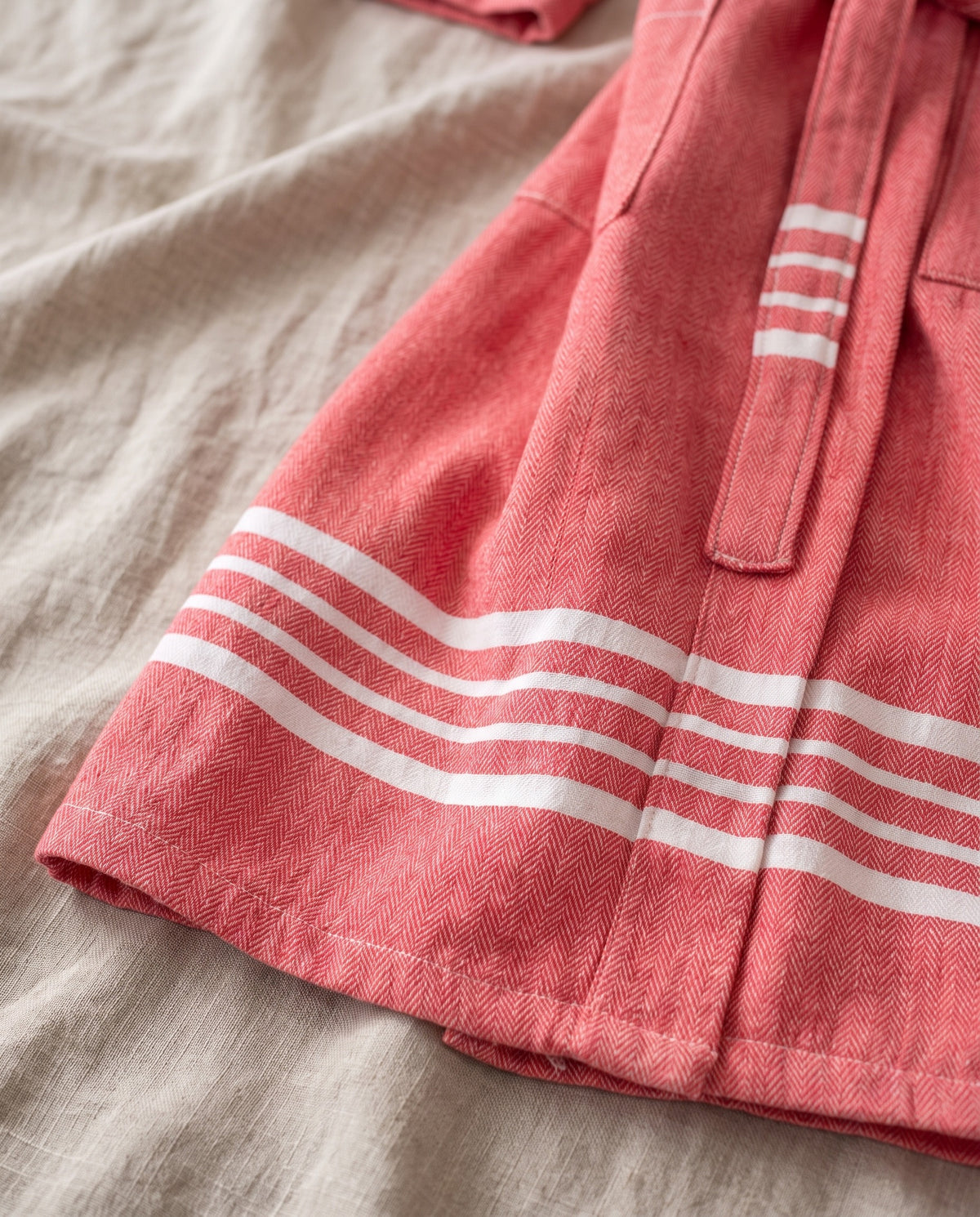 hamam badjas Krem Sultan red - detail