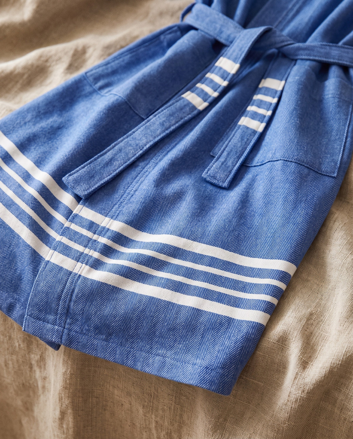 hamam badjas Krem Sultan royal blue - detail