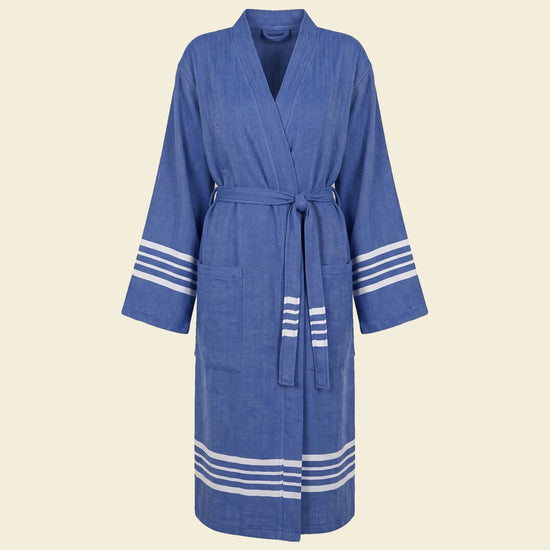 hamam badjas Krem Sultan royal blue - op kleur