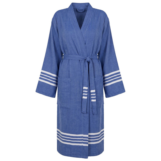 hamam badjas Krem Sultan royal blue - vrijstaand