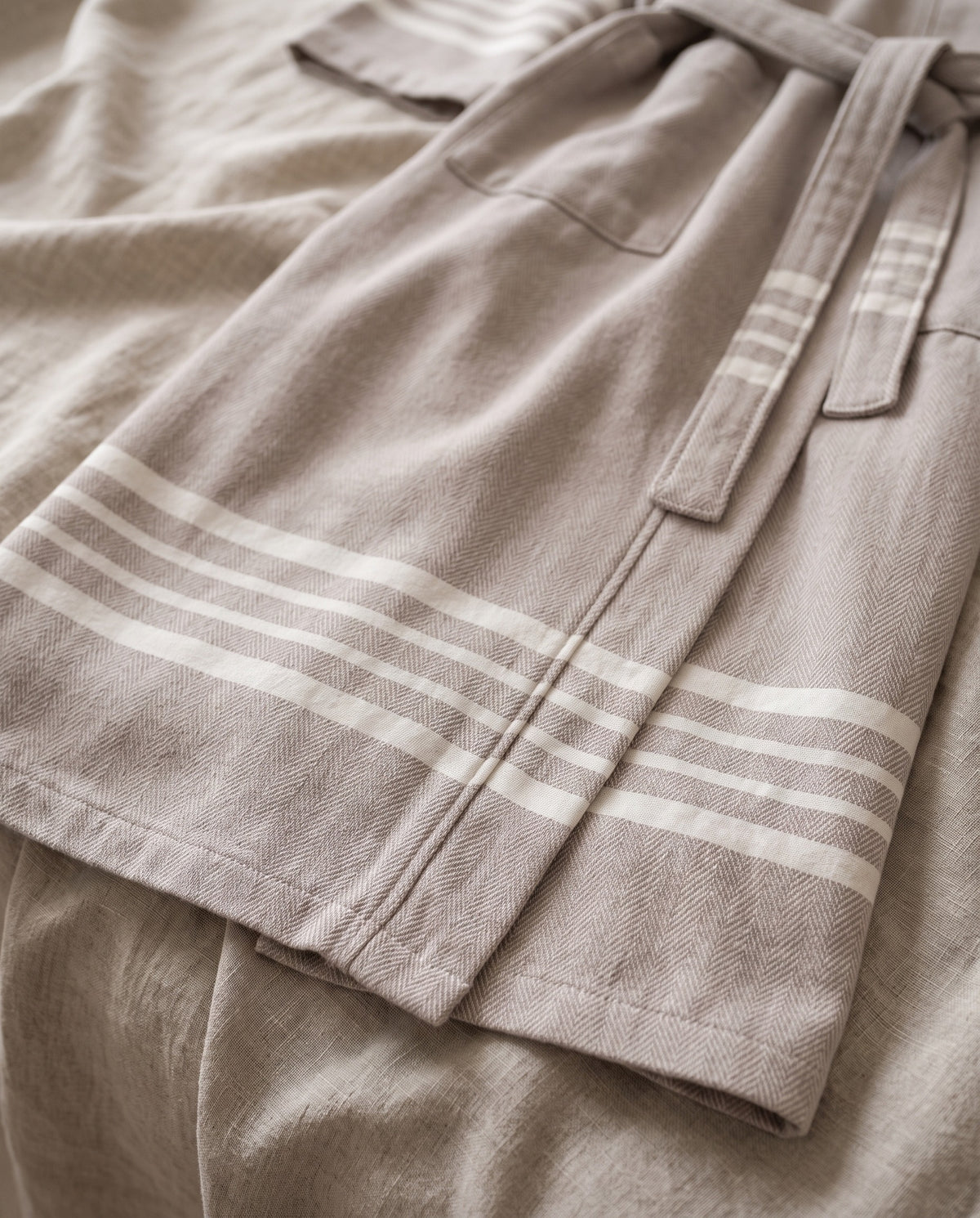 hamam badjas Krem Sultan taupe - detail