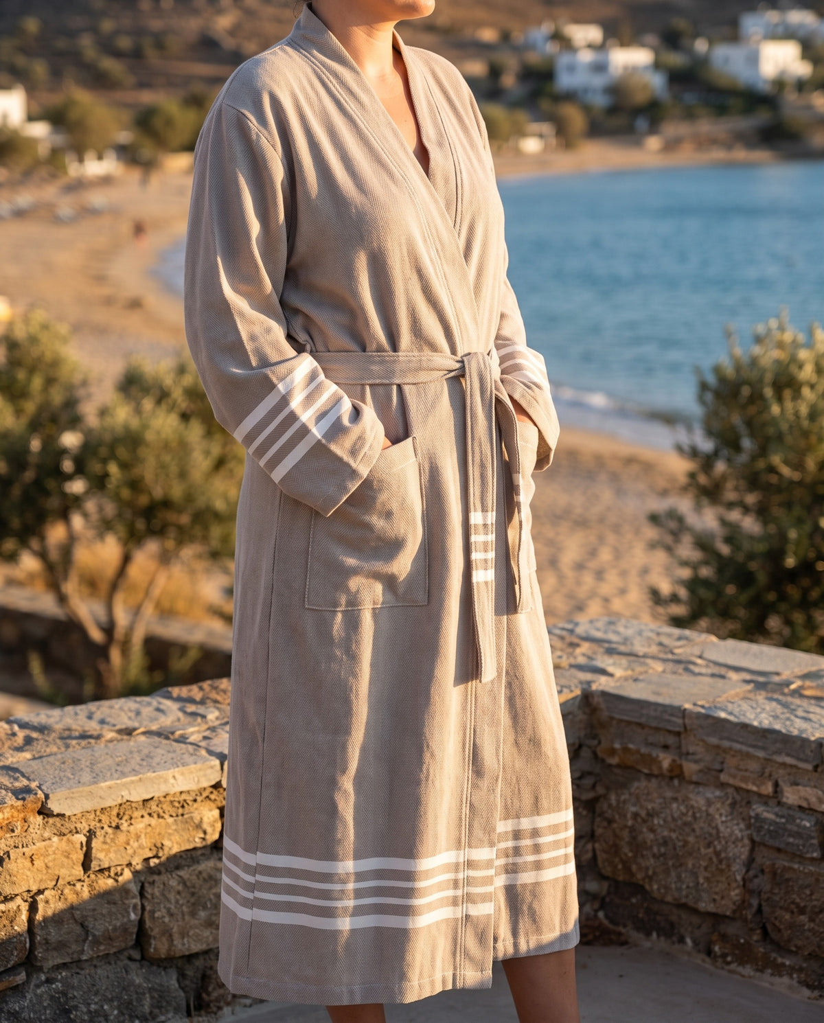 hamam badjas Krem Sultan taupe - sfeer