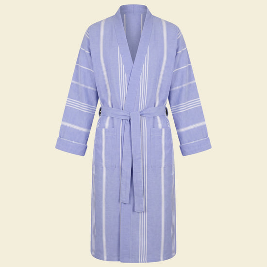 hamam badjas lavendelblauw - op kleur