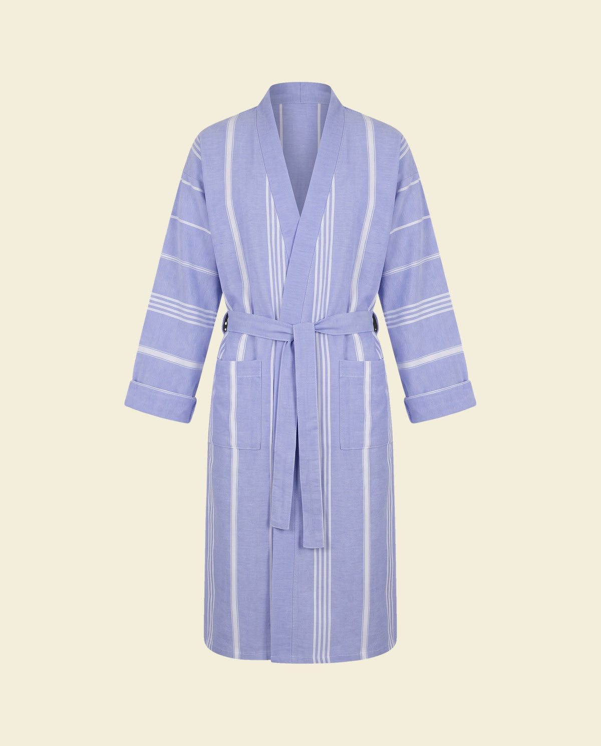hamam badjas lavendelblauw - op kleur