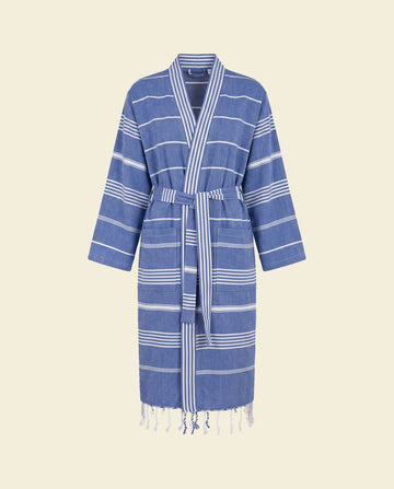 hamam badjas Leyla royal blue - op kleur