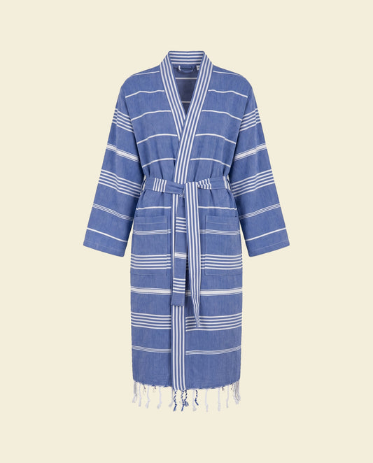 hamam badjas Leyla royal blue - op kleur
