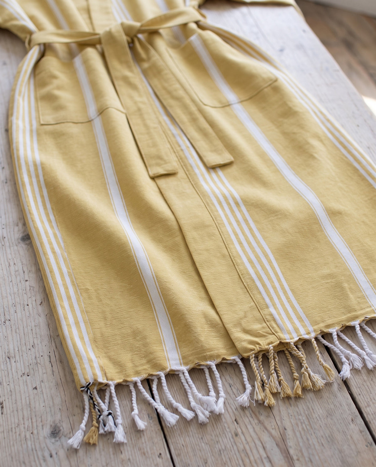 hamam badjas mosterd - detail