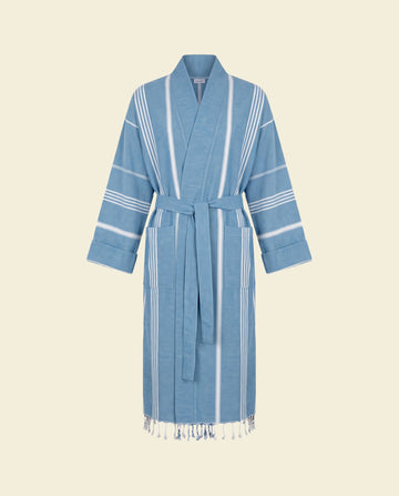 hamam badjas oceaanblauw