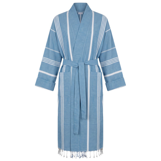hamam badjas oceaanblauw - vrijstaand