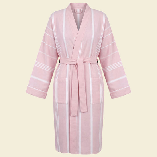 hamam badjas poederroze - op kleur