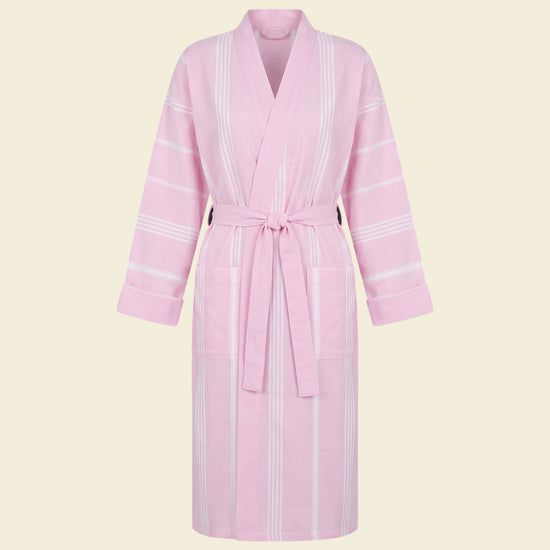 hamam badjas roze - op kleur