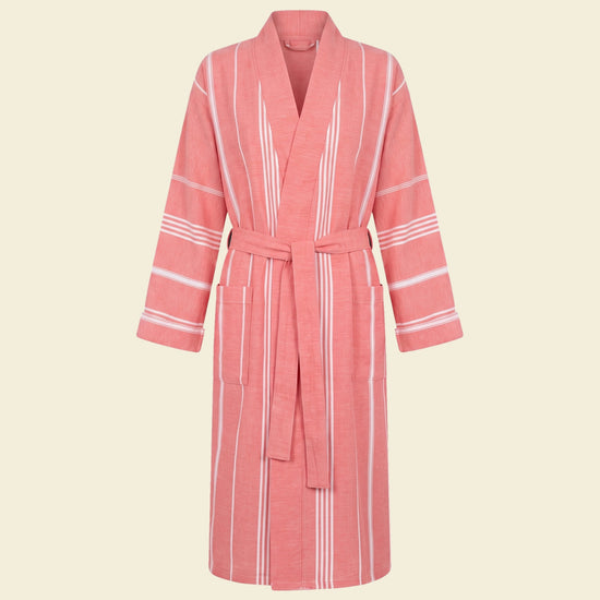 hamam badjas steenrood - op kleur