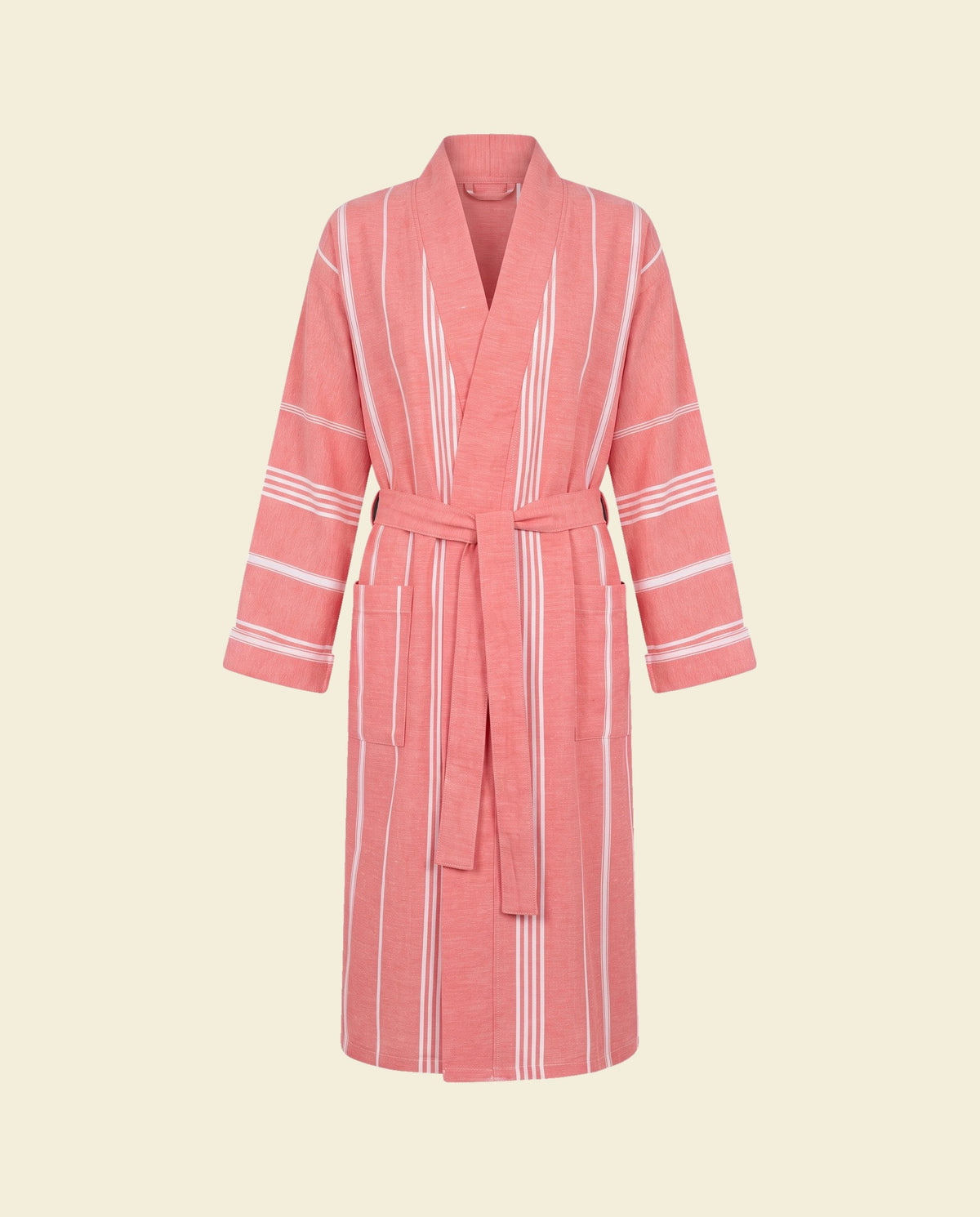 hamam badjas steenrood - op kleur
