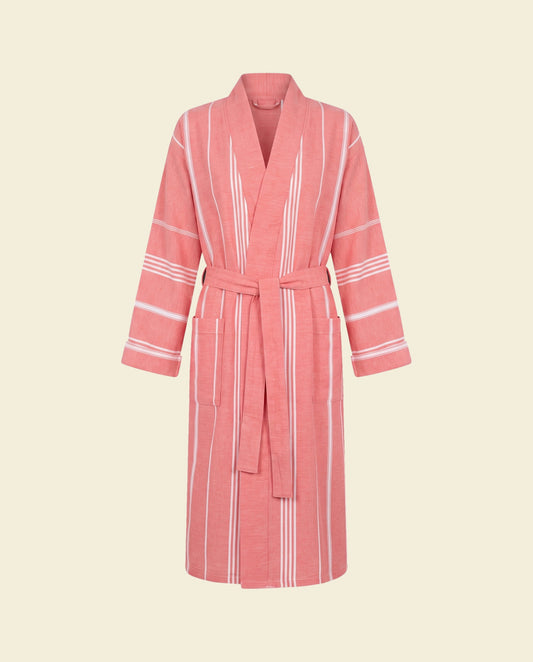 hamam badjas steenrood - op kleur