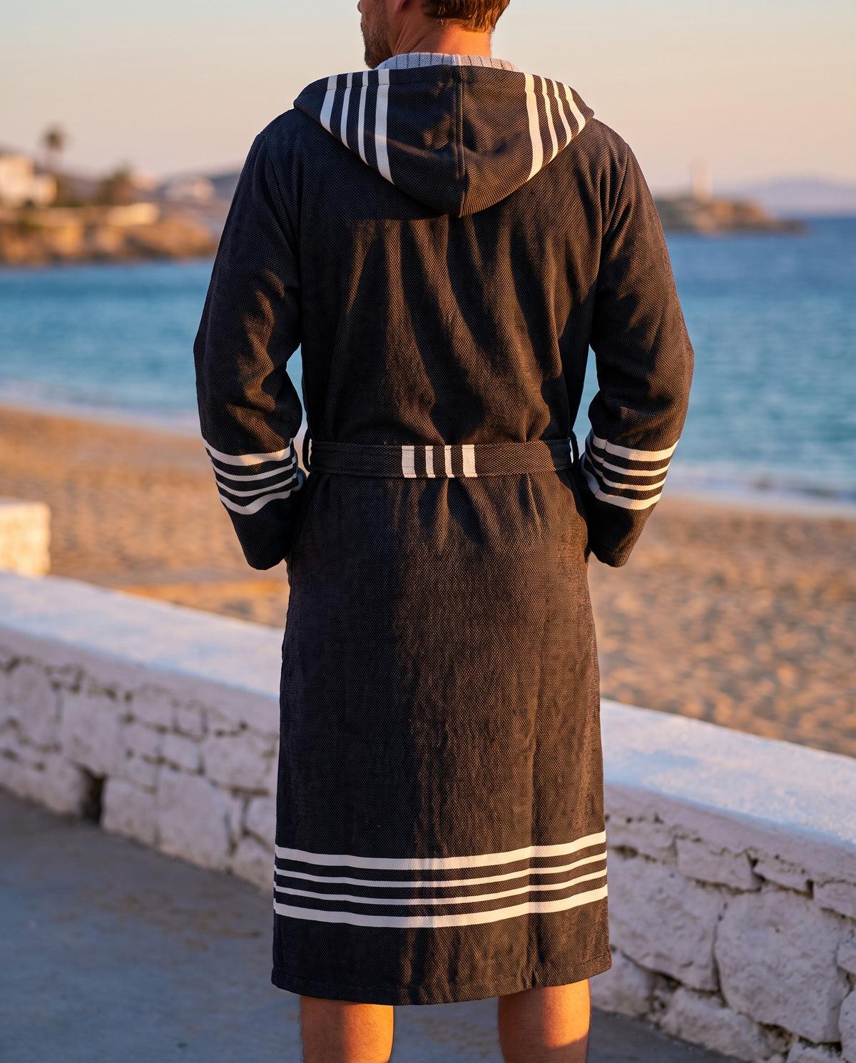 hamam badjas Sun heren black - sfeer