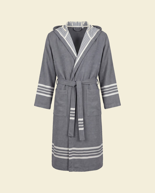 hamam badjas Sun heren dark grey - op kleur