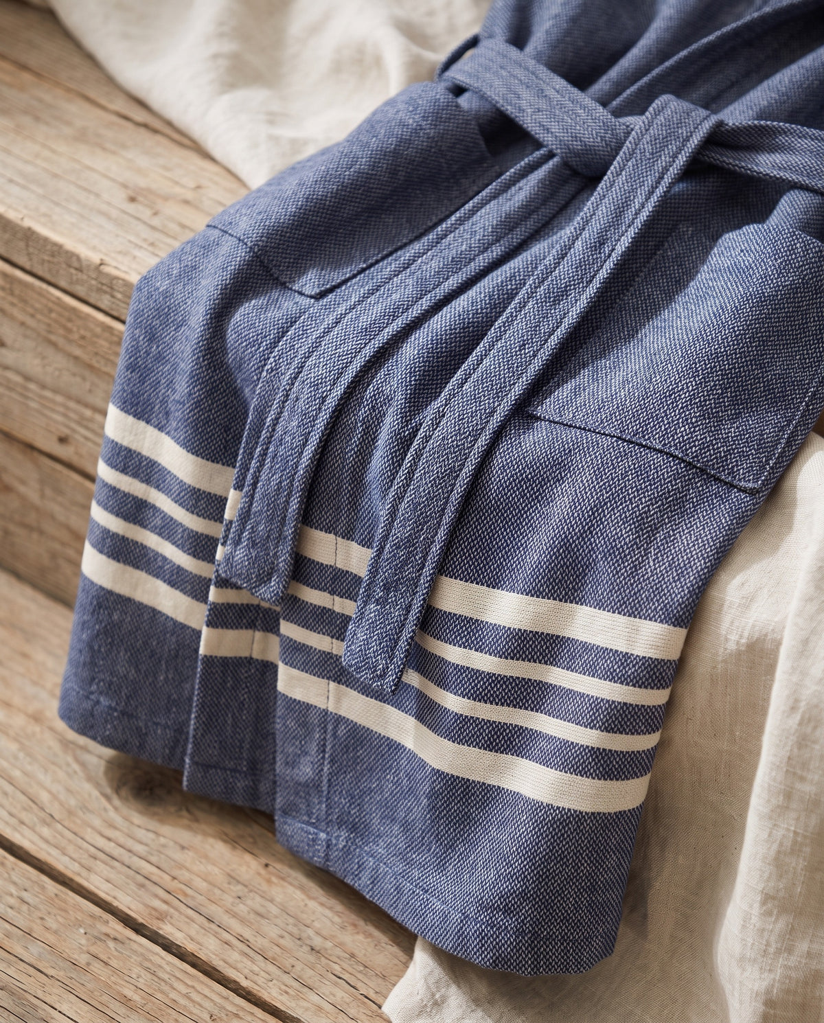 hamam badjas Sun heren navy - detail