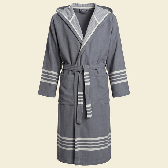 hamam badjas Sun heren taupe - op kleur