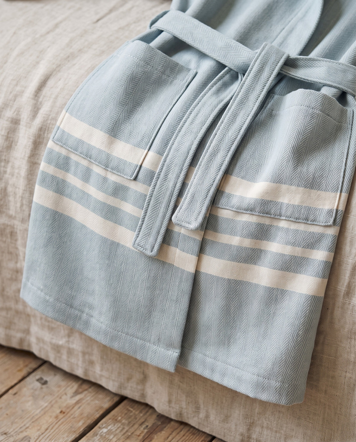 hamam badjas Sun kids blue - detail