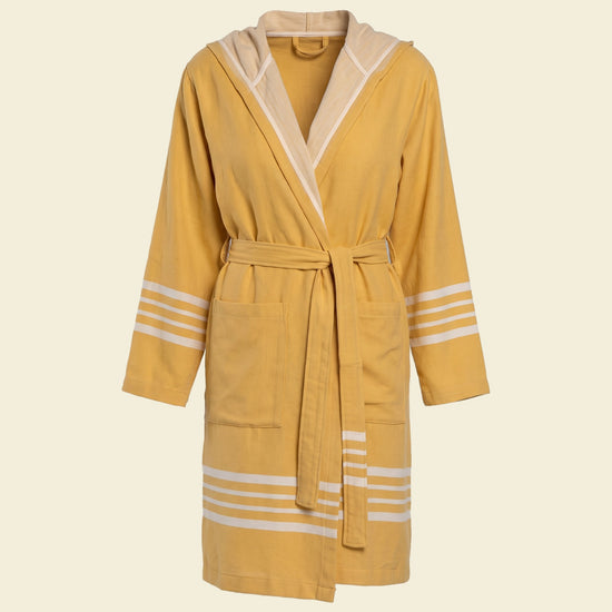 hamam badjas Sun mustard yellow - op kleur