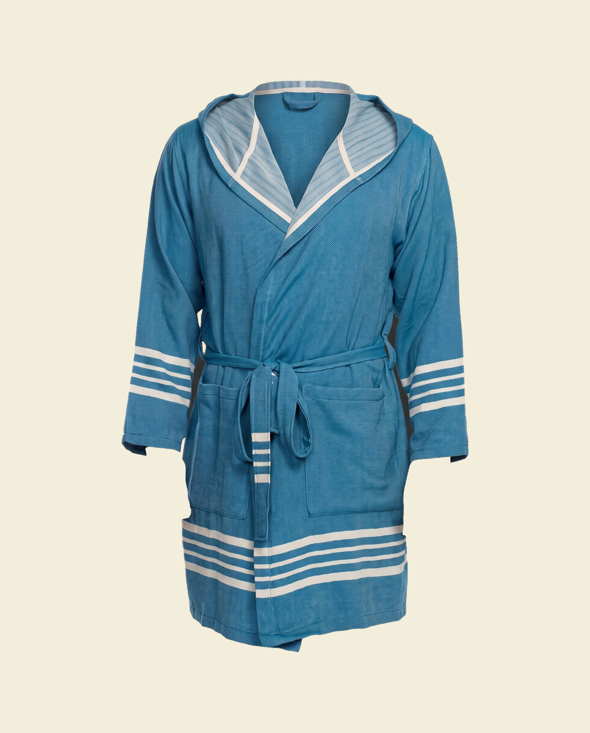 hamam badjas Sun petrol blue - op kleur