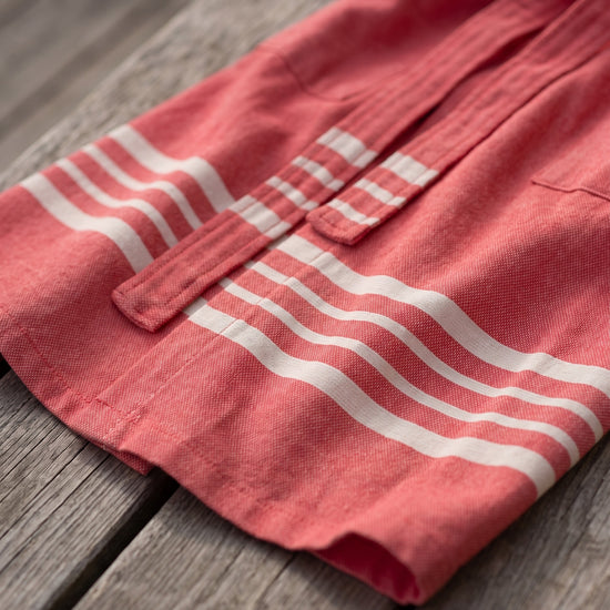 hamam badjas Sun red - detail