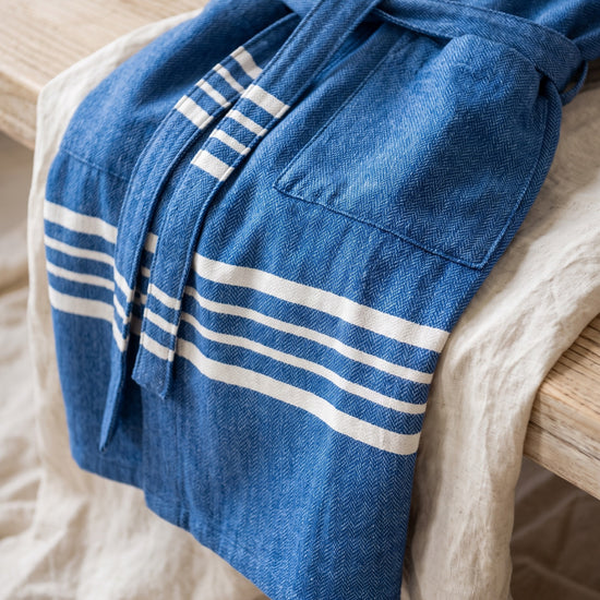 hamam badjas Sun royal blue - detail