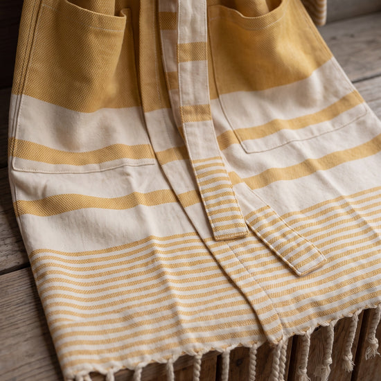 hamam badjas Tabiat mustard yellow - detail