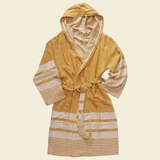 hamam badjas Tabiat mustard yellow - op kleur