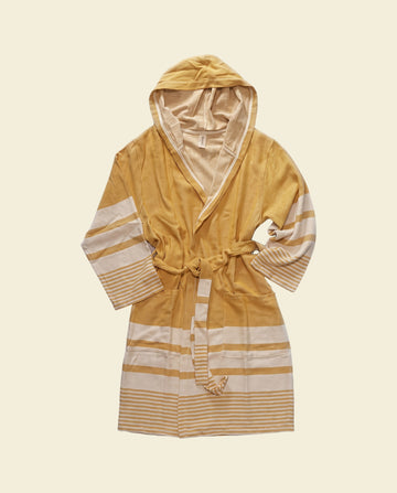 hamam badjas Tabiat mustard yellow - op kleur