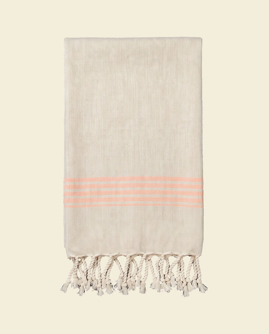 hamam gastendoek linnen donkerperzik - op kleur