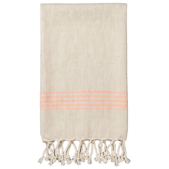 hamam gastendoek linnen donkerperzik - vrijstaand
