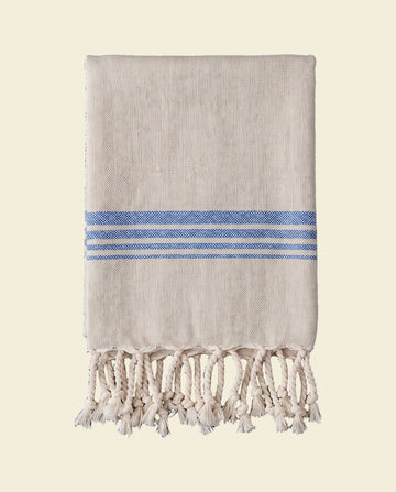 hamam gastendoek linnen grieksblauw