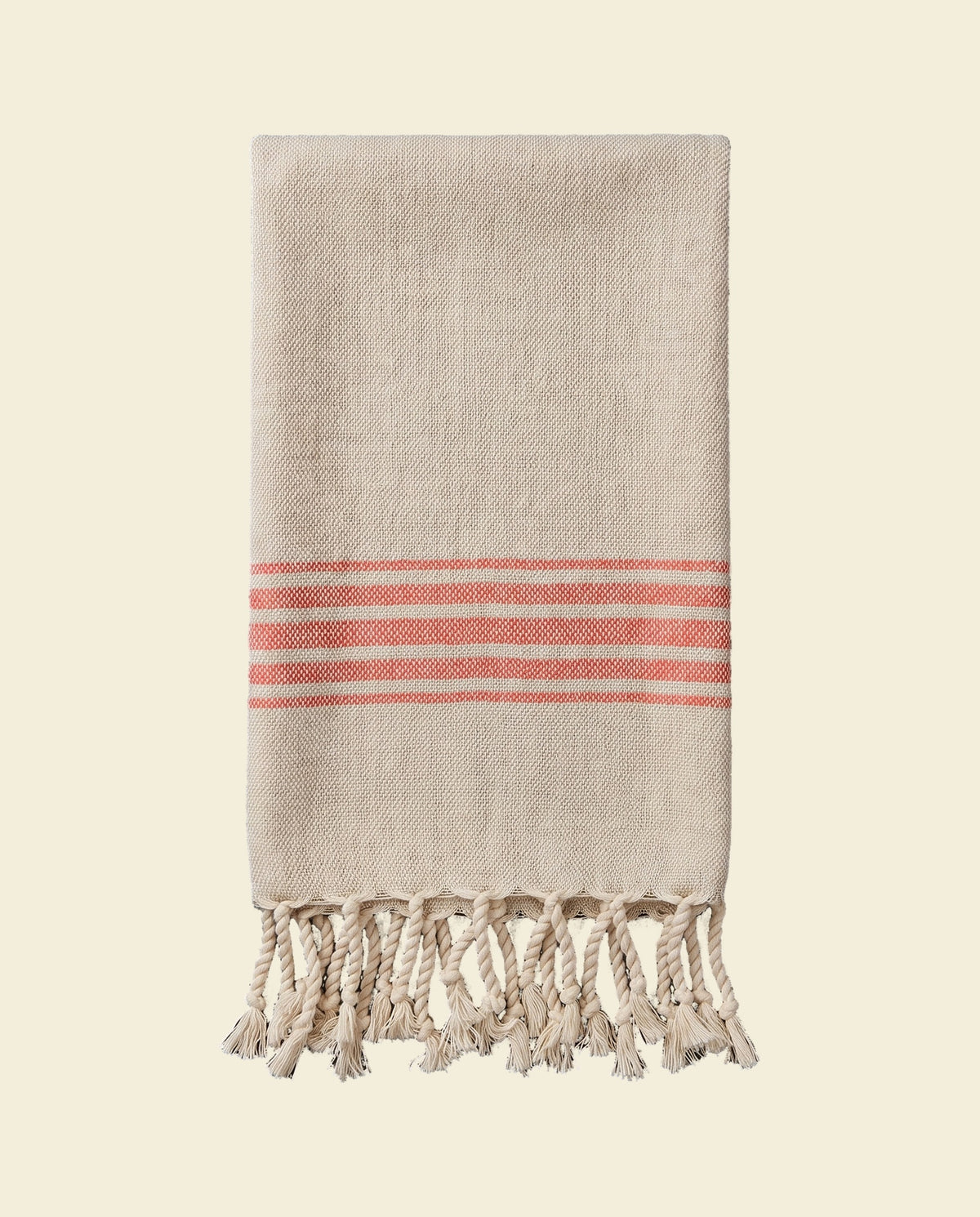 hamam gastendoek linnen koraalrood - op kleur