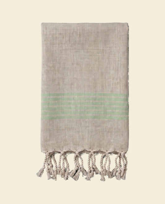 hamam gastendoek linnen pistache - op kleur