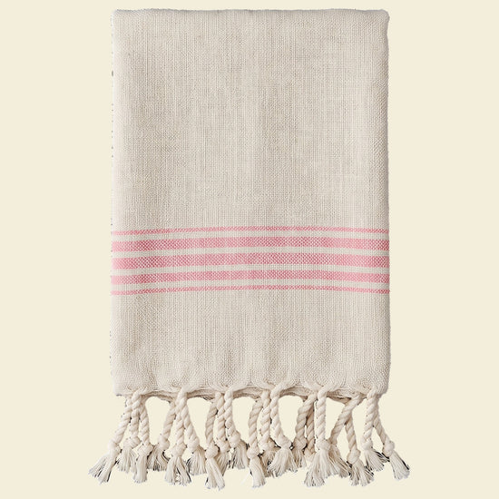 hamam gastendoek linnen zuurstokroze - op kleur
