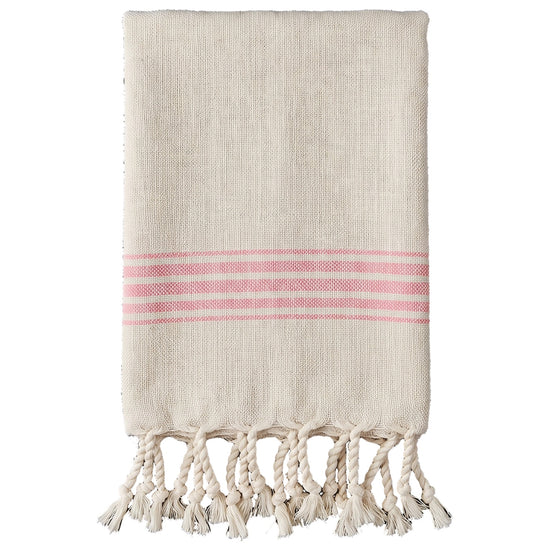 hamam gastendoek linnen zuurstokroze - vrijstaand
