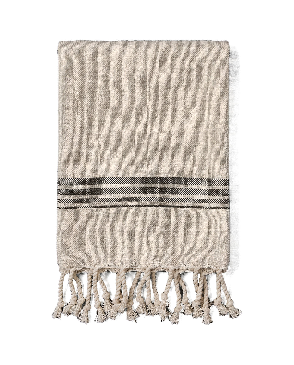 hamam gastendoek linnen zwart - vrijstaand