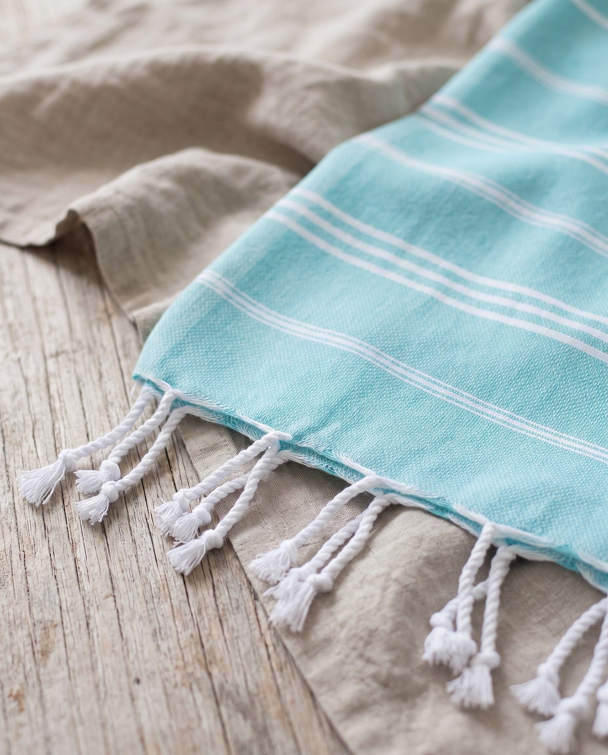 hamam handdoek aqua - detail