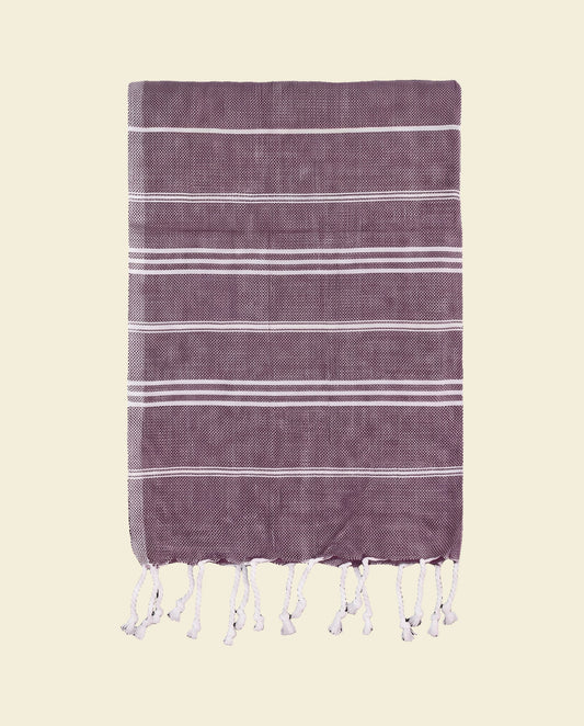hamam handdoek aubergine - op kleur